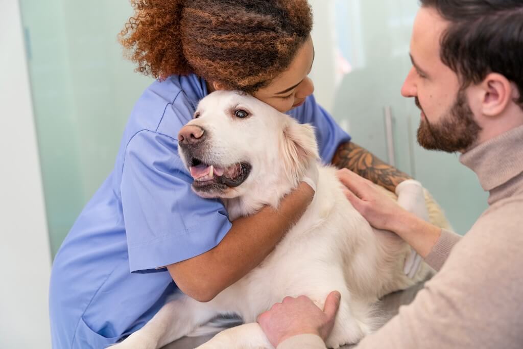 close-up-doctor-hugging-smiley-dog